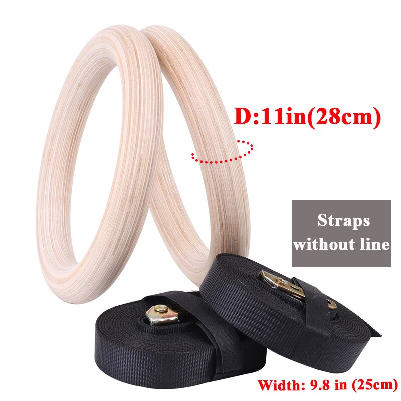 Madera anillo de madera de 32Mm gimnasia Crossfit gimnasio anillo ajustable correas hebillas casa Fitness entrenamiento de fuerza equipo: Morado