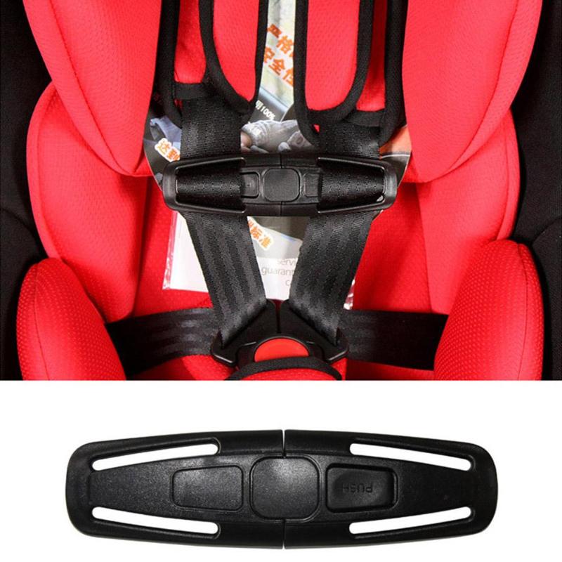 Duurzame Zwarte Baby Veiligheid Seat Riem Riem Harnas Borst Clip Zetel Gesp Voeden Chair Harness Baby Booster Seat