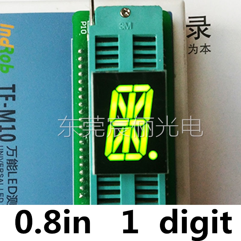 20 Stks/partij 0.8 Inch Digitale Tube Common Anode 0.8 &quot;0.8in Groen 16 Segmenten Display 27.7x20mm