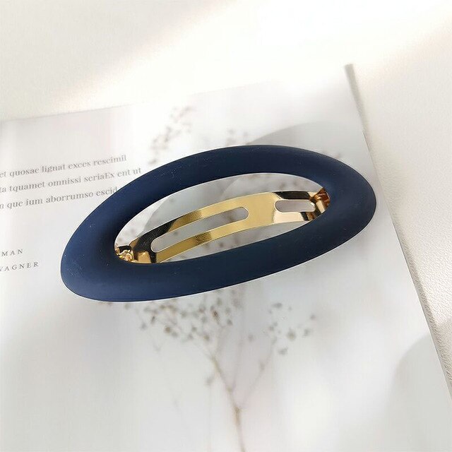 Horquillas de primavera para mujer, Clip trasero para la cabeza, Clip lateral para Coleta, pasador, tocado, accesorios para el cabello: navy blue