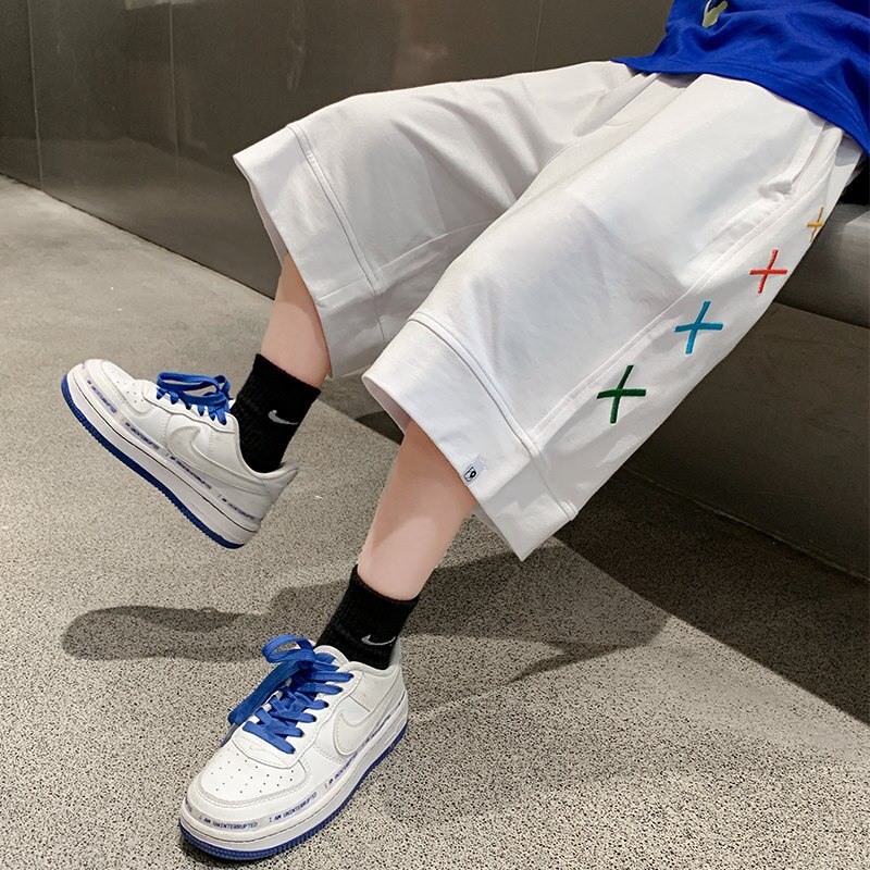 Pantaloncini per ragazzi 2022 estate bambini pantaloni sportivi in cotone per bambini adolescenti abbigliamento al ginocchio per bambini in stile coreano 6 9 11 13 14 anni