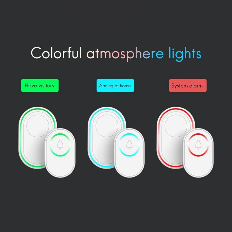 Wireless Doorbell APP Wifi Doorbell Intelligent Welcome Home Alarm System 433Mhz 300M Remote Smart Doorbell EU Plug