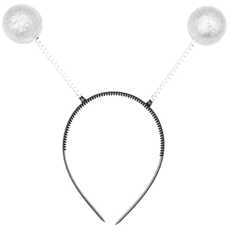 Außerirdischer Antenne grün Außerirdischer Stirnband Außerirdischer Cosplay Haar Reifen Party Bänder für Schaum Ball dekorative Außerirdischer Antenne grün Außerirdischer: Silber