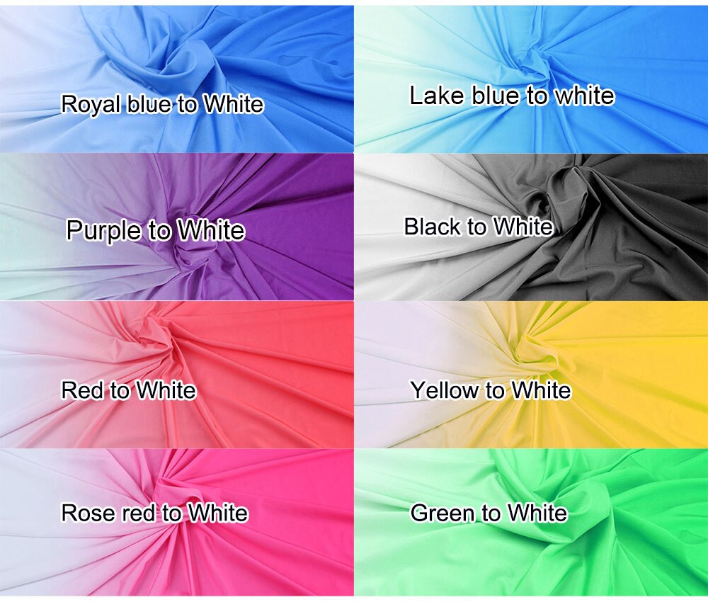 Knit Spandex Fabric Gradient For Dancing Dress leotard Stretch Fabric for Latin Clothing ombre Lycra Fabric by Yard