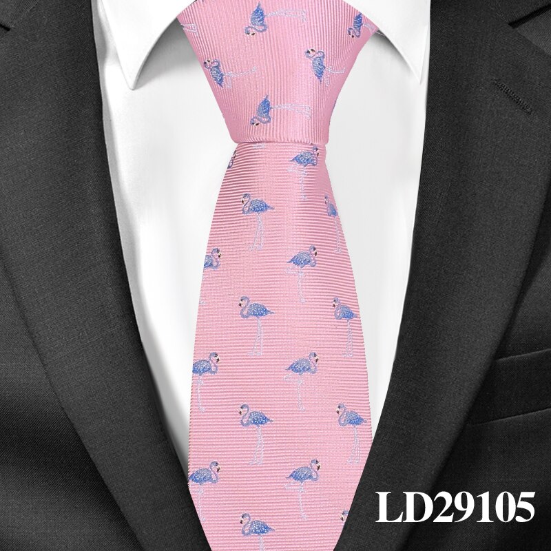 Gravata dos desenhos animados para homens poliéster jacquard animal gravata para casamento ternos de negócios 6cm gravata magro gravata masculina gravatas: LD29105