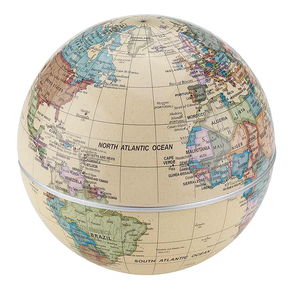 Solar Automatic Rotating Globe World Earth Ocean Map Ball Geography Learning Educational Beach Ball Kids Educational Supplies