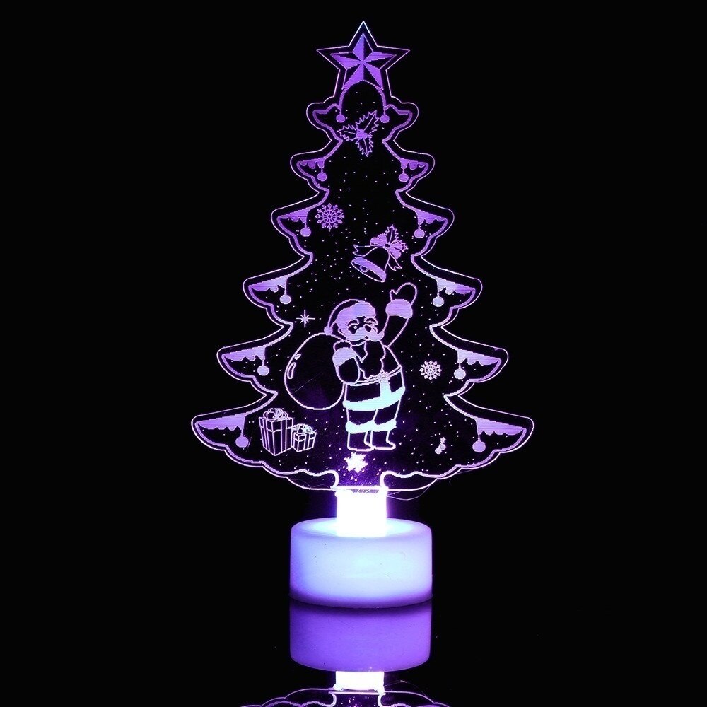 Led färgbyte mini julgran julgran familj matbord fest dekoration charm perfekt färgglada lampor