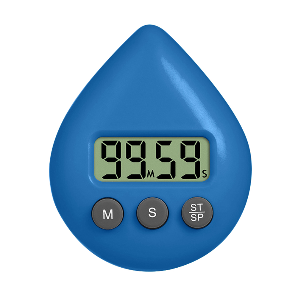 Digitaler Timer, wasserdichter Küchentimer, magnetische Rückseite, Badezimmer-Timer, Toiletten-Timer, Duschuhr für Küche und Badezimmer: Blau