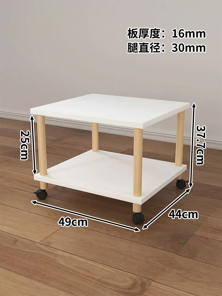 Büro-Drucker-Gestell, doppelschichtige Aufbewahrung, für Höhle Haushalt, bodenstehend, mehrschichtiges, bewegliches Schreibtisch-Gestell, praktischer Organizer, Handys Regal: Gelb