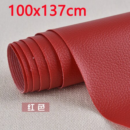 100x137cm DIY Self Adhesive Leather Patch Leather Fix Repair Fabric Stick-on PU Leather Patches Sofa Repairing Fabric Stickers: 100x137 red