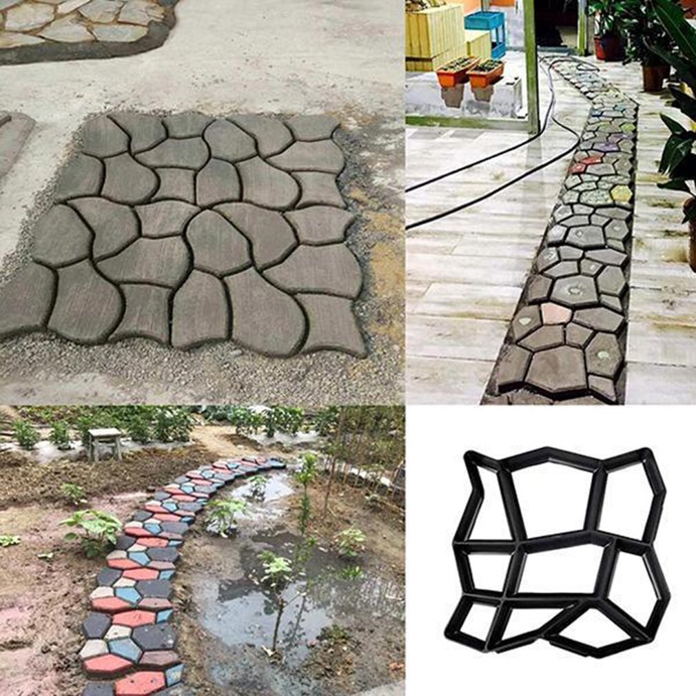 DIY Plastic Path Maker Mold Paving Cement Brick Molds Stone Floor Road Concrete Molds Pavement For Garden Home Patio Maker