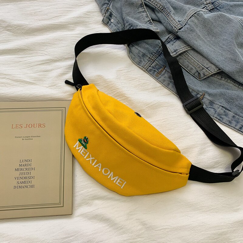 Ins canvas tas dames stijl koreaanse stijl casual netwerk hongkee m kikker borsttas veelzijdige sport heuptas