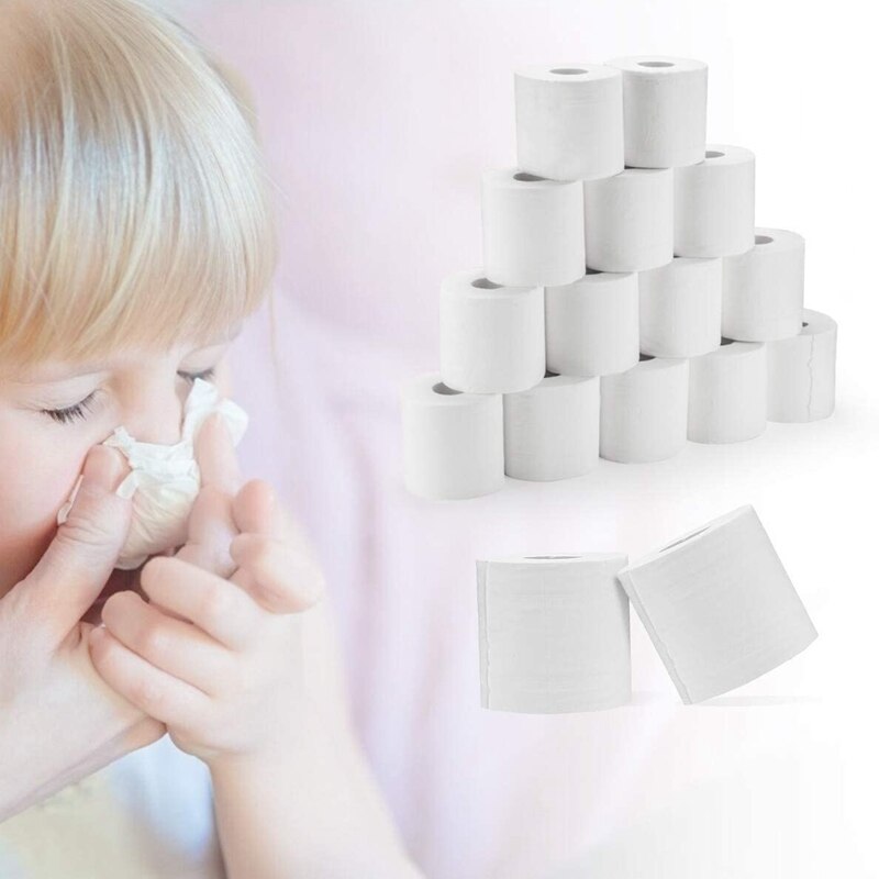 18 rollen Natürliche Haushalts Wc Papier, Super Weiche Papier Handtücher, 3 Ply Hand Bad Tissue Haut-Freundliche
