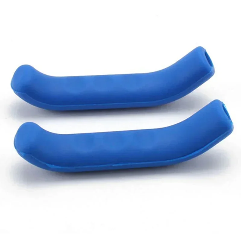 Protectores de manillar antideslizantes para bicicletas, cubiertas de palanca de freno de silicona, protectores de palanca de freno de bicicleta de montaña, cubiertas protectoras: Azul