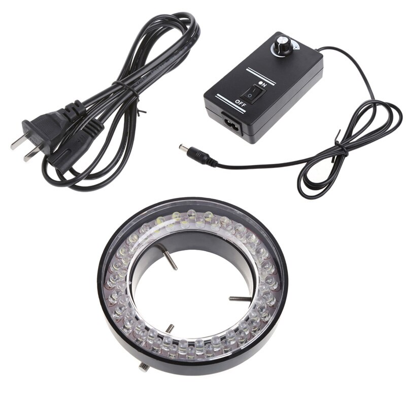 56 LED Adjustable Ring Light illuminator Lamp For STEREO ZOOM Microscope: US Plug