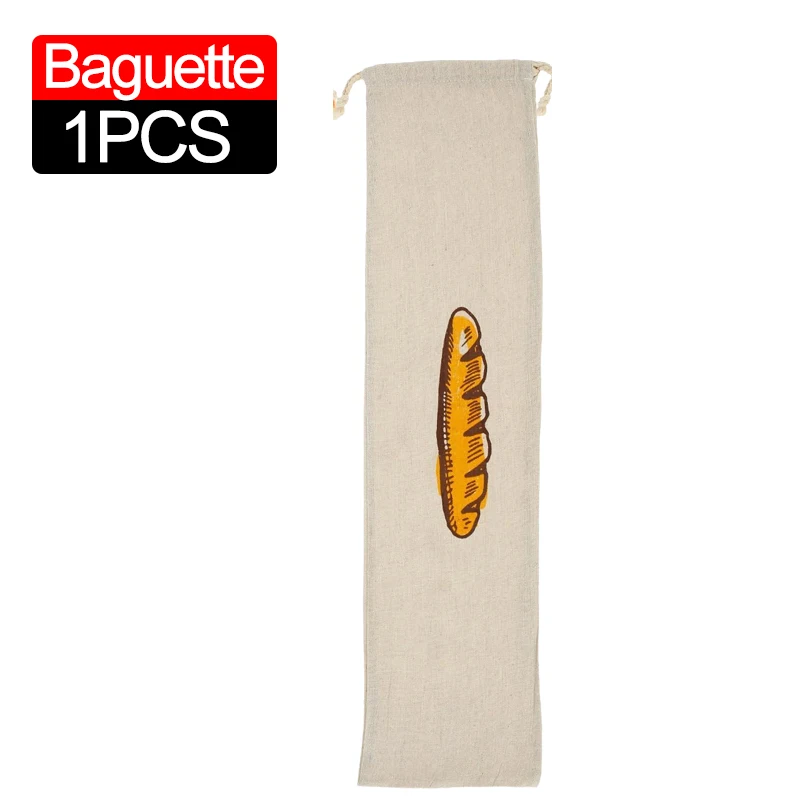 3/1Pcs Linen Bread Bags Large Capacity Drawstring Bread Storage Bags Washable Reusable Loaf Bags for Pastries Baguette Organizer: DEEP BLUE