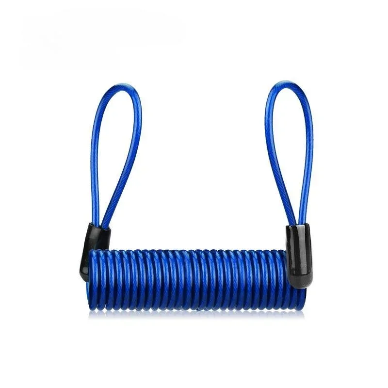 Fiets Lente Kabelslot Anti-Diefstal Touw Alarm Disc Lock Fiets Beveiliging Herinnering Motorfiets Diefstal Bescherming 120-145cm: Blauw