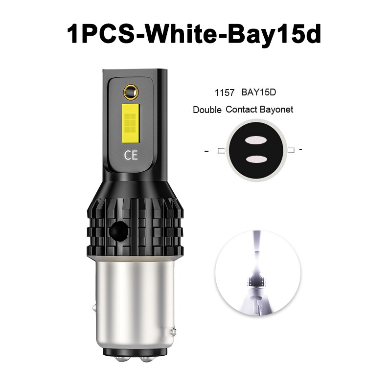 Nlpearl 1x lámpara de señal P21/5w Bay15d 1157 bombilla Led 3570 SMD P21w Led 1156 Ba15s Bau15s Py21w luz de freno de señal de giro de coche 12-24V: Cristal azul