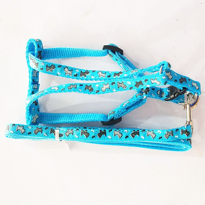 Bilayer-Collar con correas de nailon para perro, conjunto de arnés de correa de plomo para gato, chaleco para caminar, tren de plomo, ajustable y duradero