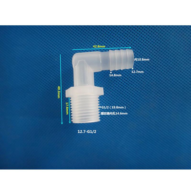Uadme Slangverbinders, 10 Stuks 8mm Plastic Elleboog L Fitting Adapter, 90 Graden Gelijke Prikkeldraad Joint Adapter L Vorm voor Slangaansluiting