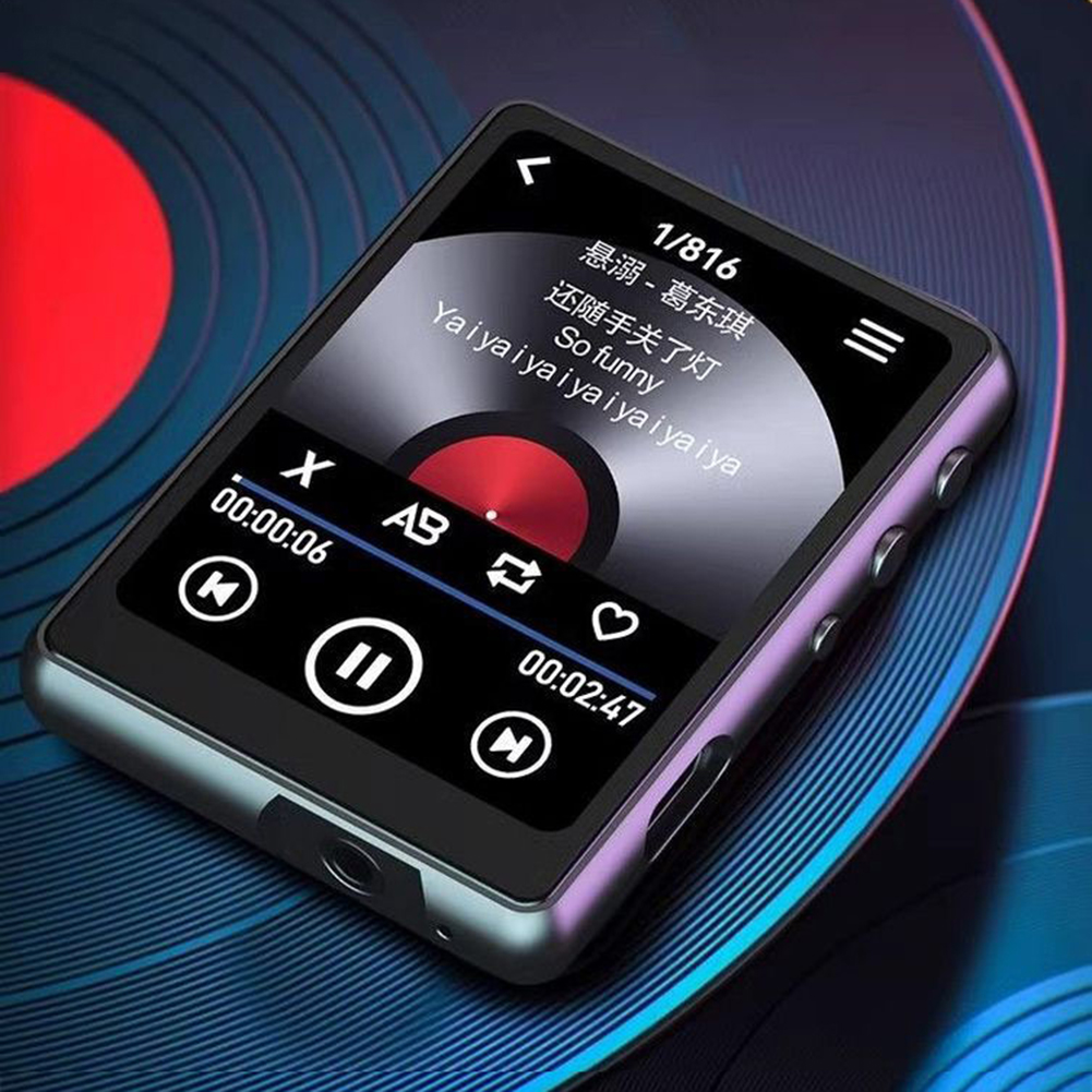 MP3 MP4 Player HiFi MP4 Walkman Full Touch Screen Bluetooth-Compatible Portable MP3 Player Support FM Radio Recording E-Book