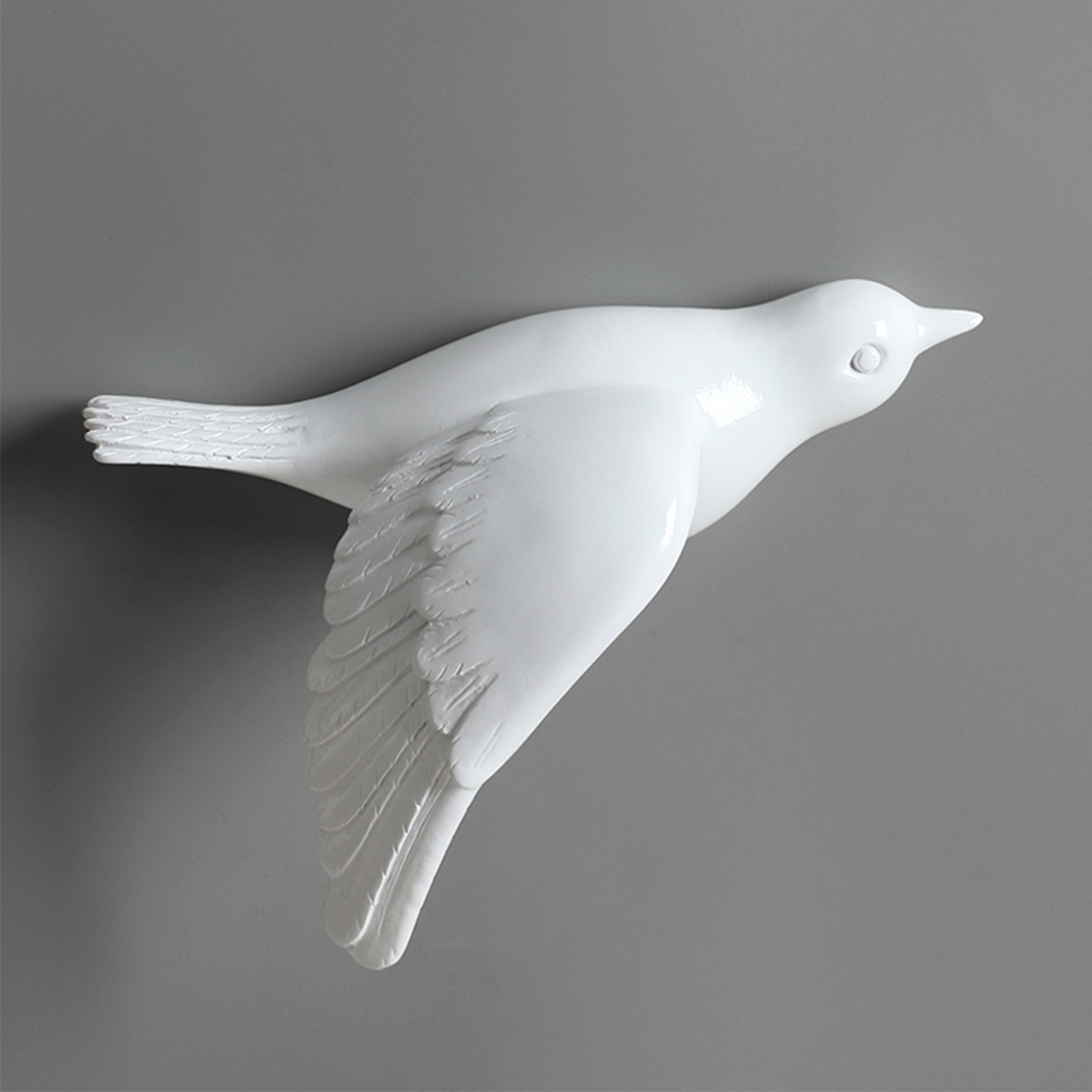 Żywiczne ptaki naklejki na kreatywna ściana 3d robić salonu zwierząt słodkie ptaki figurki dekoracje ścienne tło robić ściany za tv dekoracje: Ciemnoszary