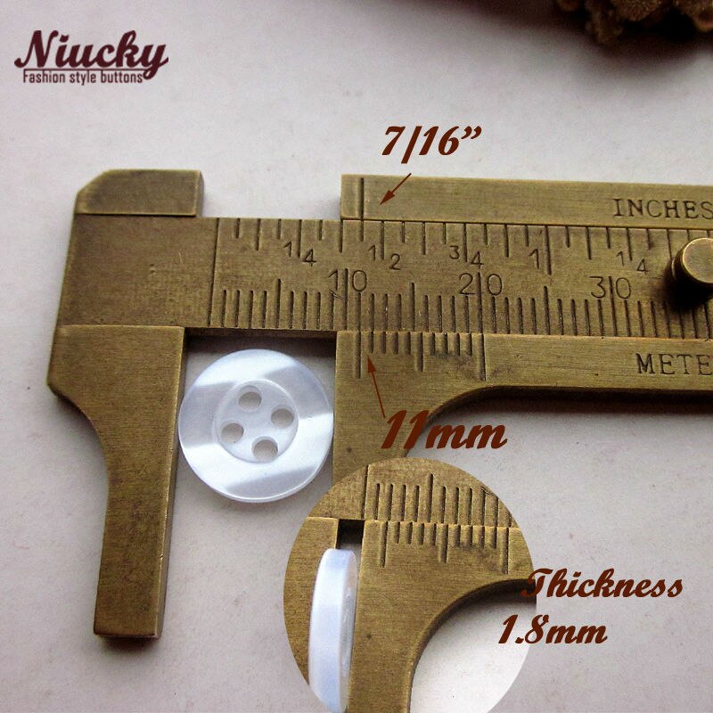 Niucky 11mm 4 gaten platte rand 16 kleuren kleurrijke ripple shirt button voor naaien diy craft accessoires levert R0201-044