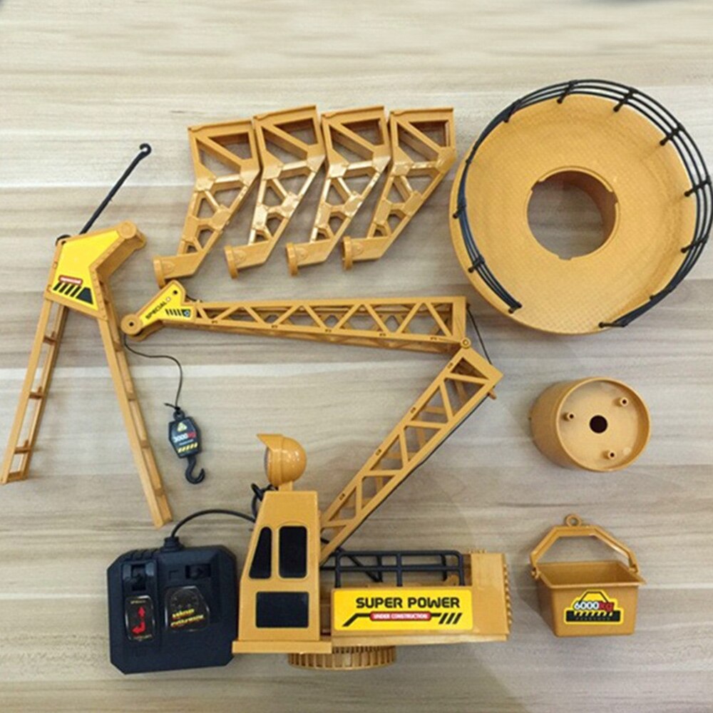 Grúa torre de construcción con Control de cable extraño para niños, juguete educativo de simulación, de Navidad, novedad