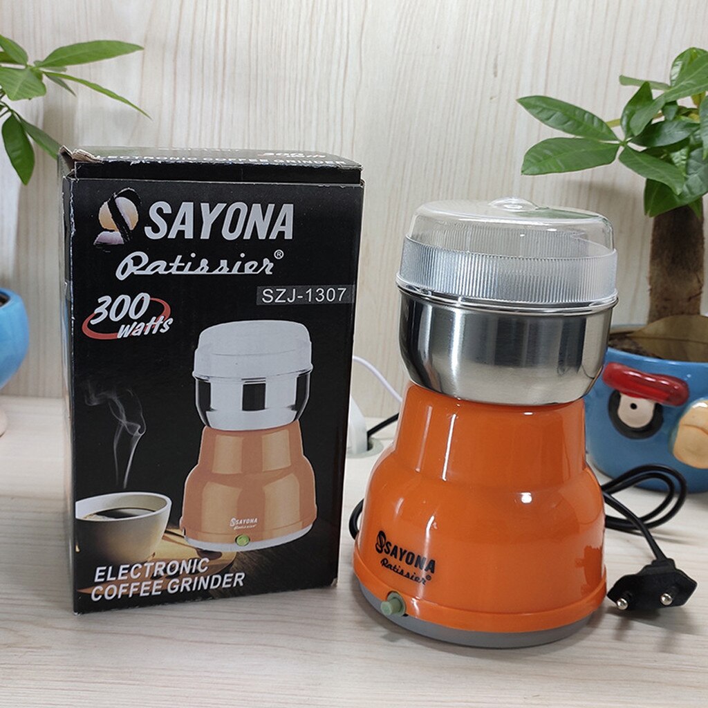 Couleur Orange de Machine de moulin de grain de café de Grains d'épices d'herbes électriques d'acier inoxydable de moulin à café pour le voyage à la maison