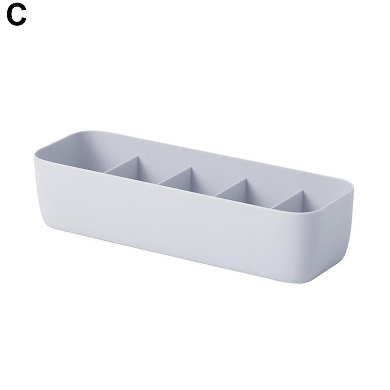 PP Underwear Bra closet Organizer Desktop Cabinet Divider Storage Box Drawer organization storage Box For Scarves Socks Bra: Gray A