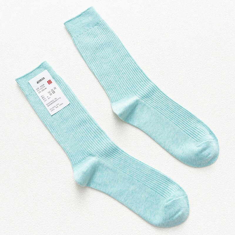 CHAOZHU Japanische Doppelnadeln Baumwolle Stricken Rippe Dünne Business Baumwolle Lange Herrensocken Stretch Casual Täglich Basic Markensocken: Lila