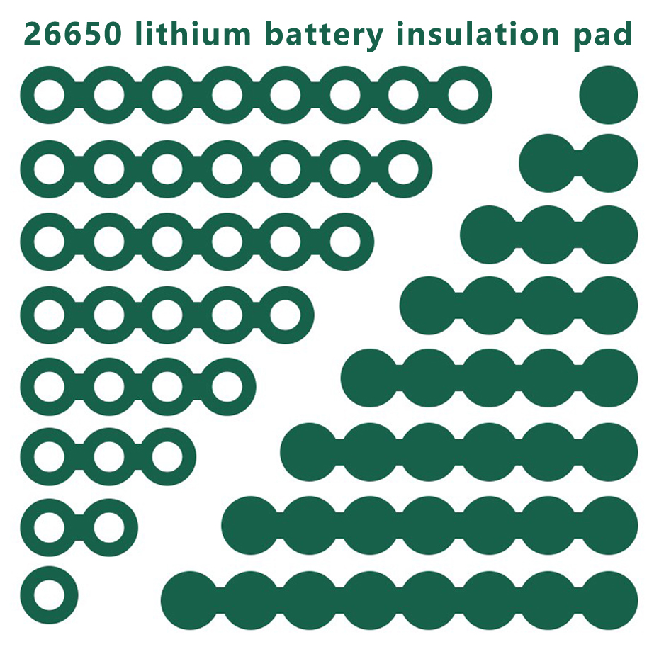 100pcs/lot 26650 lithium battery insulation pad battery assembly positive and negative highland barley paper pad patch