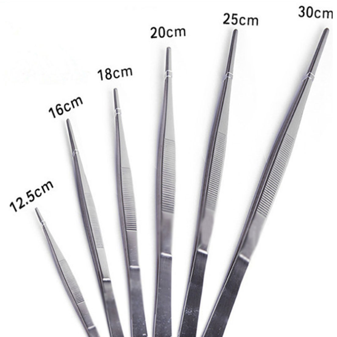 12.5cm/14cm/16cm/18cm/20cm/25cm/30cm pinças longas pinças eletrônicas de aço inoxidável ponta afiada pinça reta