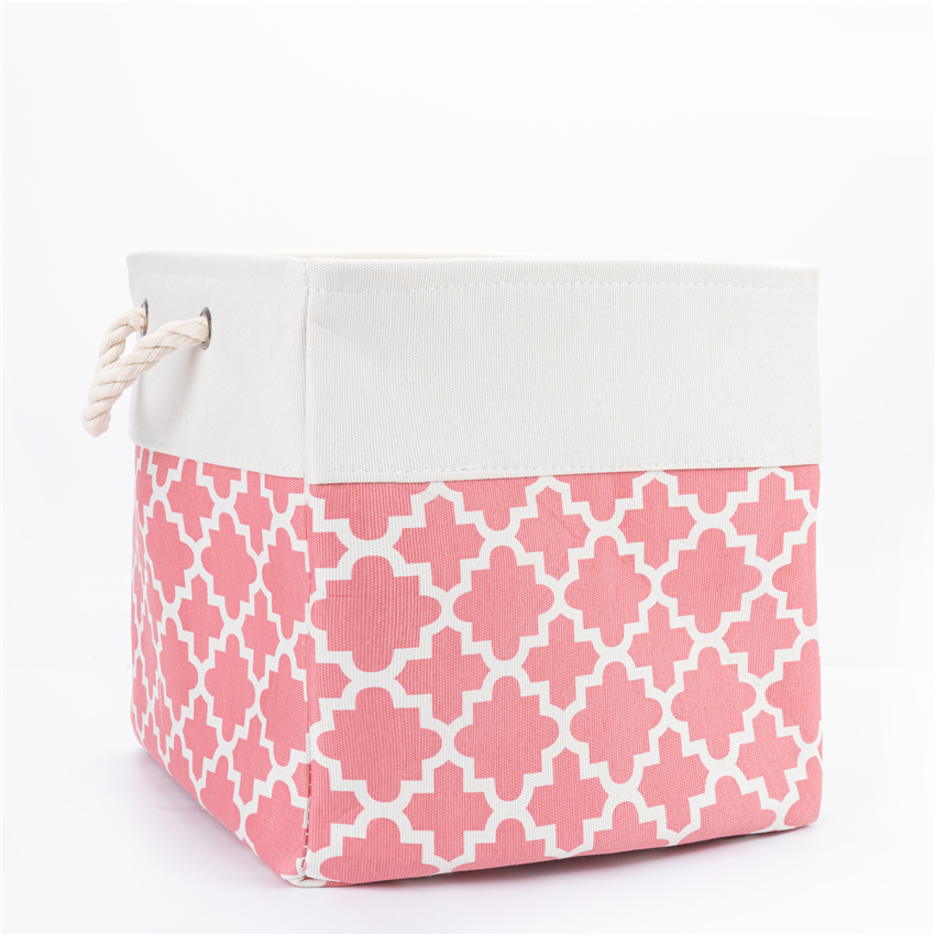 Large Foldable Storage Bin Collapsible Sturdy Fabric Storage Basket Cube Cotton Handles for Organizing Shelf Nursery Toy Closet: 2