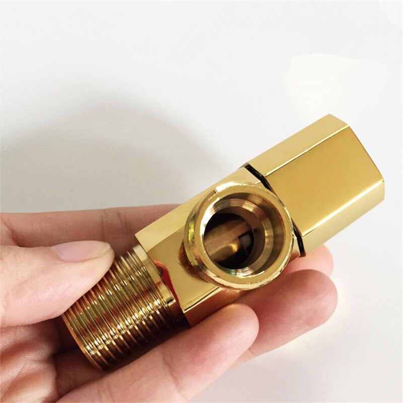 Vulventielen Totaal Messing Hoek Kleppen 1/2 "Man X 1/2" Mannelijke Badkamer Bidet Valve Badkamer Accessoires Goud/rose Goud/Zwart: gold