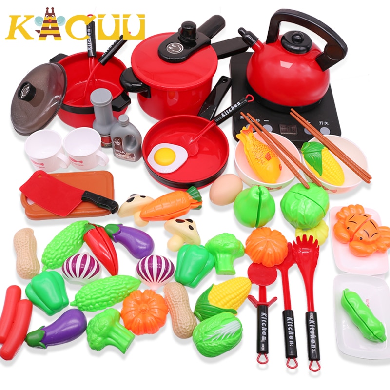 Bambini In Miniatura Cucina Giocattolo Set Giochi Di Imitazione Simulazione Cibo Pentolame E Utensili Per Cucinare Pentola Padella di Cottura Utensili della Casa del Gioco Giocattolo Per Bambini Regalo