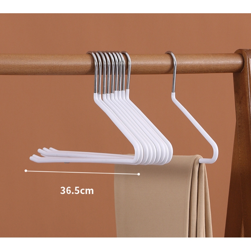 10pcs Trousers Pants Hangers Non Slip Coating Slim Space Saving Open Ended Multi-functional