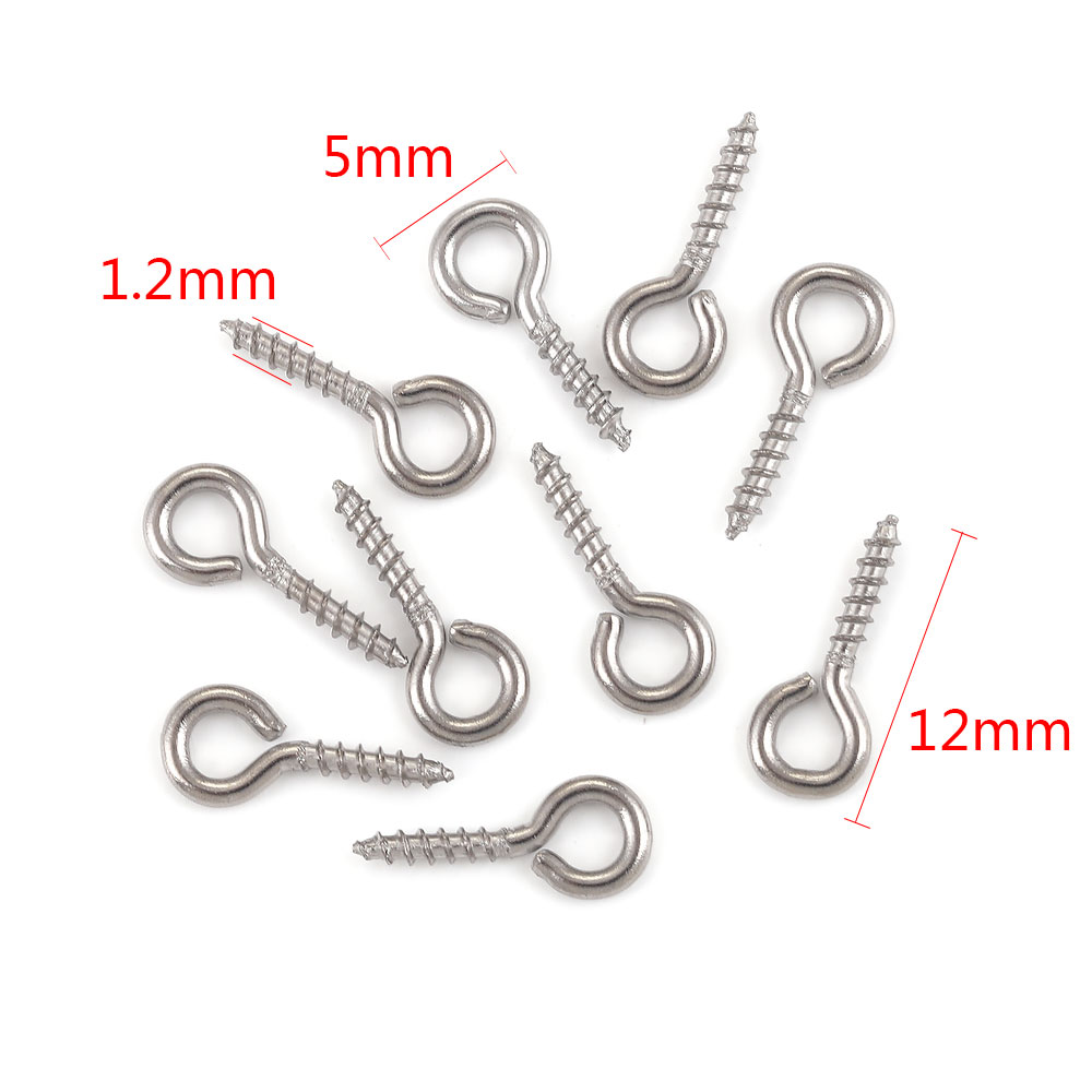 50 stuks kleine kleine mini schroef oogpinnen voor sieraden maken parel kralen oogjes sluitingen bevindingen DIY roestvrijstalen oogpinnen met schroefdraad: green