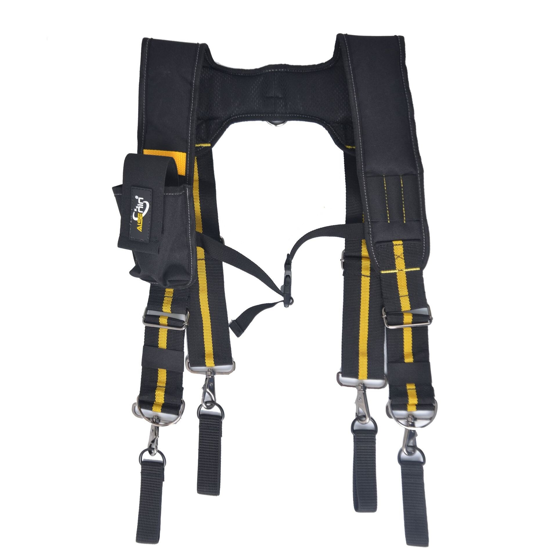 Arnés de herramientas multifuncional para hombre, cinturón de herramientas de trabajo tipo H, bolsa de cinturón de herramientas de ingeniería para aligerar la cintura, carga segura
