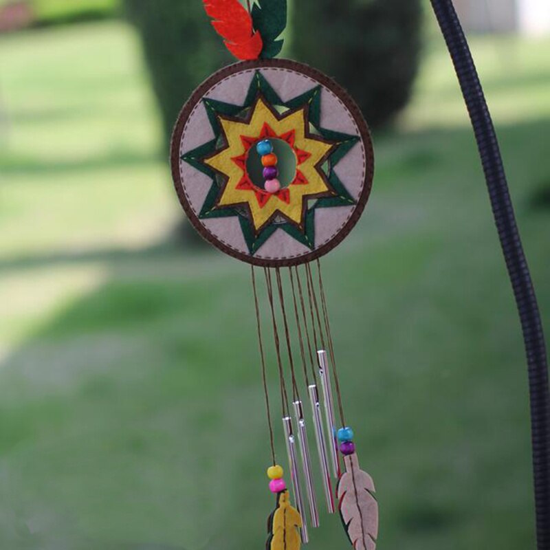 Diy Cute Owl Flowers Sakura Chick Handmade Felt Craft Material Pack Diy Wind Chimes Door Ornaments Home Bedroom Decoration: folk-custom