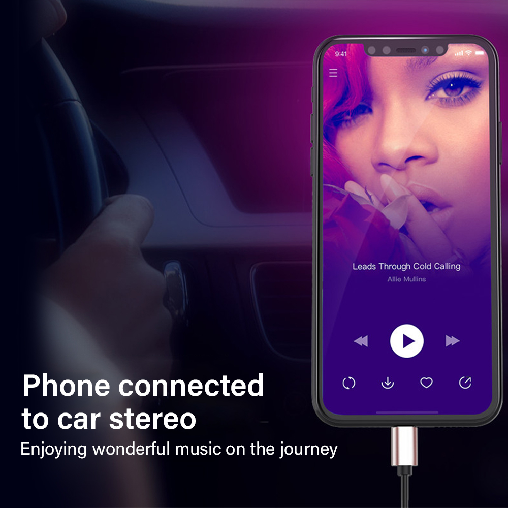 Usb c  til 3.5mm jack aux lydkabeladapter til hodetelefoner headset høyttaler aux-ledningsledning type-c omformerkabel