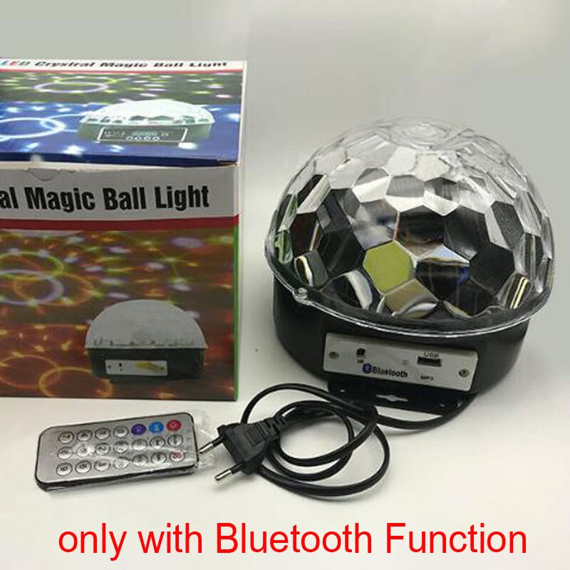 Bluetooth led dj disco lys lyd kontrol scene lys rgb magiske krystalkugle lampe projektor effekt lampe lys julefest: Bluetooth-tilstand