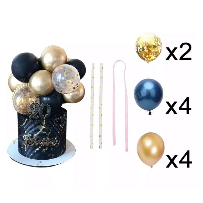 10pcs 5 Inch Metal Balloon Cake Topper Cloud Shape Confetti Balloons For Birthday Baby Shower Wedding Party Decor Home Supplies: 1