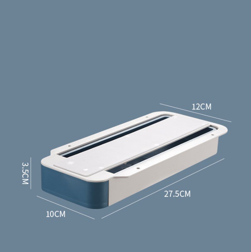 Biurko materiały biurowe szuflada schowek pudełko typu Organizer skrzynka ukryte dno obsadka robić pióra piórnik o dużej pojemności: niebieski