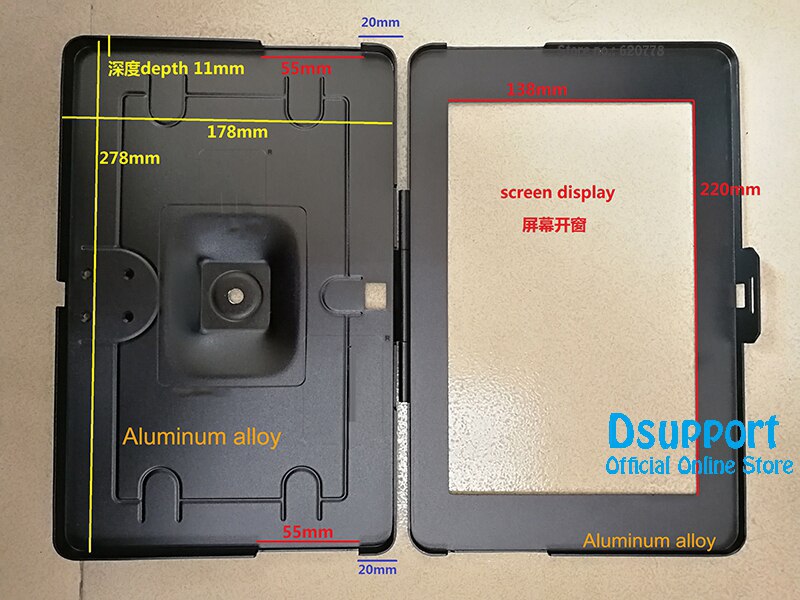 Customer-Made Aluminum Alloy Tablet PC wall mounted Anti Theft Display Stand With Security Lock for 10.1 Inch tablets