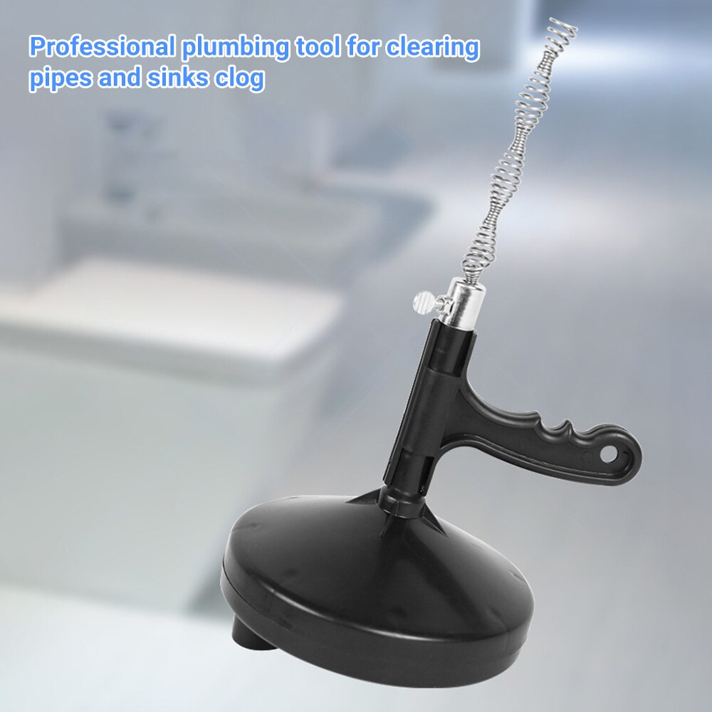 Cable Auger Plumber's Snake Flexible Steel Cable with Spool Hand Crank Shower Sink Toilet Drain Clog Plumbing Snake Pipe Cleaner