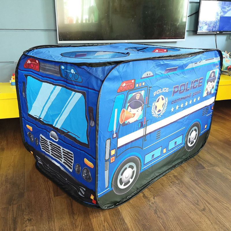 Foldable Play Tent Fire Truck/Car Pattern Indoor /Outdoor Playhouse for Toddlers Boys and Girls