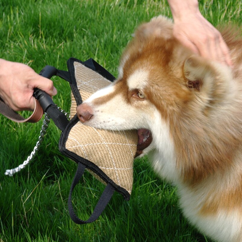 Bite-Resistant Linen Training Dog Bite Pillow with Handle Training Dog Toy Horse Dog Wolf Dog Bite Interactive Training Supplies