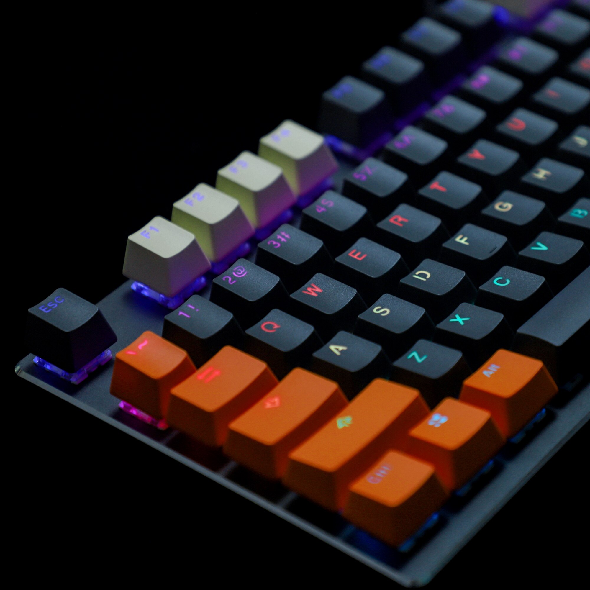 124 Key PBT Doubleshot Backlit 96 75% 68 Keycaps C... – Grandado