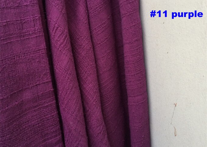100cm*130cm rand linne crepe tyg skrynkligt bomullsmaterial för gardiner halsduk klänning